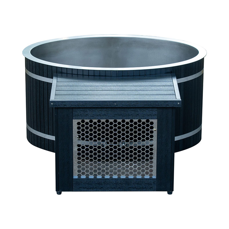 Овальная купель с ванной из нержавеющей стали Овальная купель с ванной из нержавеющей стали